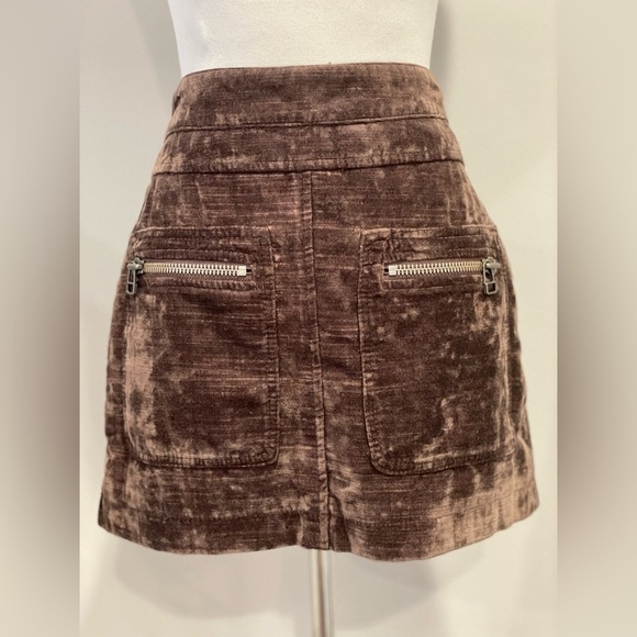 NWT FREE PEOPLE Suede Mini Skirt - Picture 2 of 4